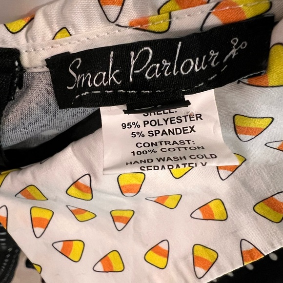 Smak Parlour Polka Dot & Candy Corn Dapper Dress- It has pockets! - Picture 4 of 7